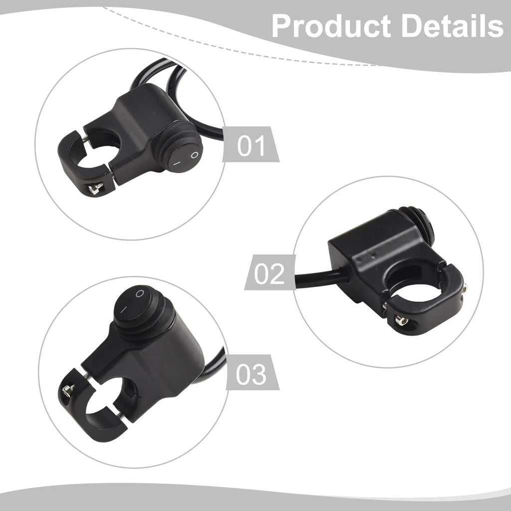 Waterproof Motorbike Fog Spotlight Switch Motorcycle Handlebar Headlight Fog Light On Off Switch Signals Light Control Button