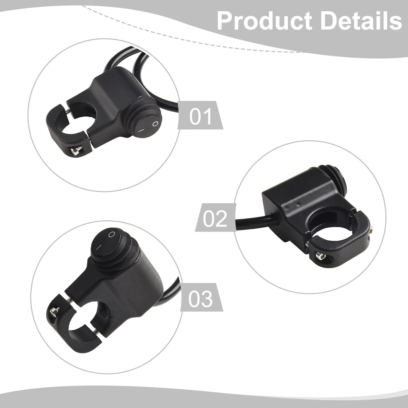 Waterproof Motorbike Fog Spotlight Switch Motorcycle Handlebar Headlight Fog Light On Off Switch Signals Light Control Button
