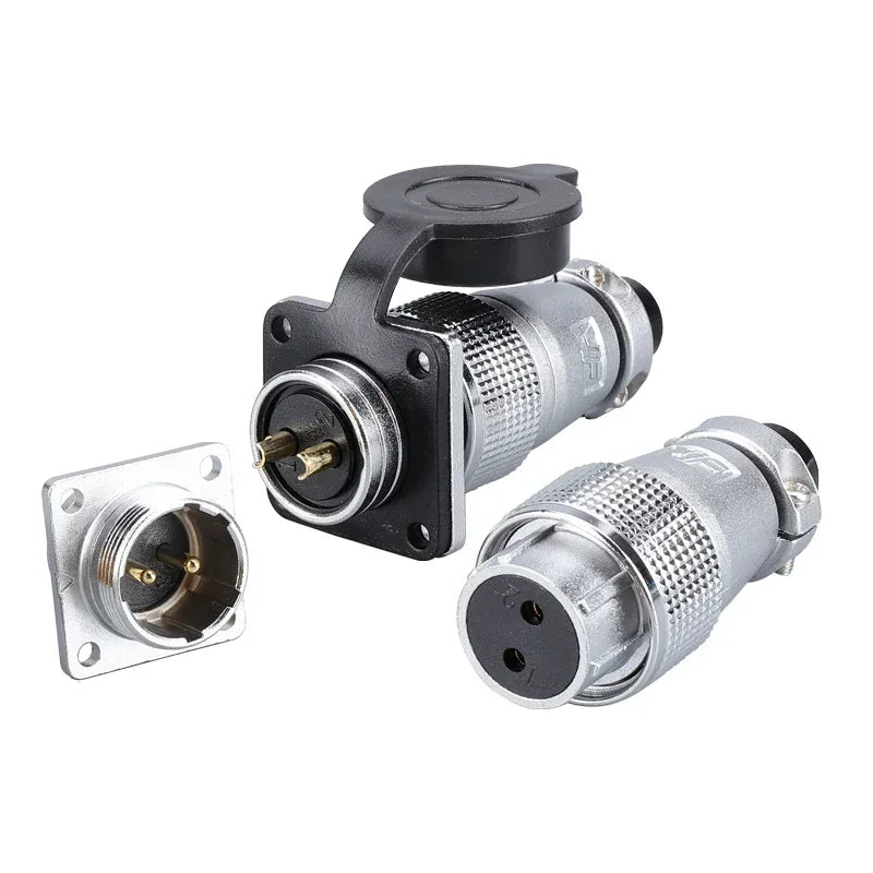 PLS20 WS20 TP20 Aviation Connector 20mm Opening Diameter 2-12 Pin Male Female Circular Plug Socket Metal Shell Waterproof IP67