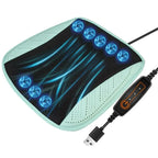 Cooling Car Seat Cushion with Adjustable Fan Breathable 3D Honeycomb Design All-Season Ventilated Auto Seat with Leather Surface