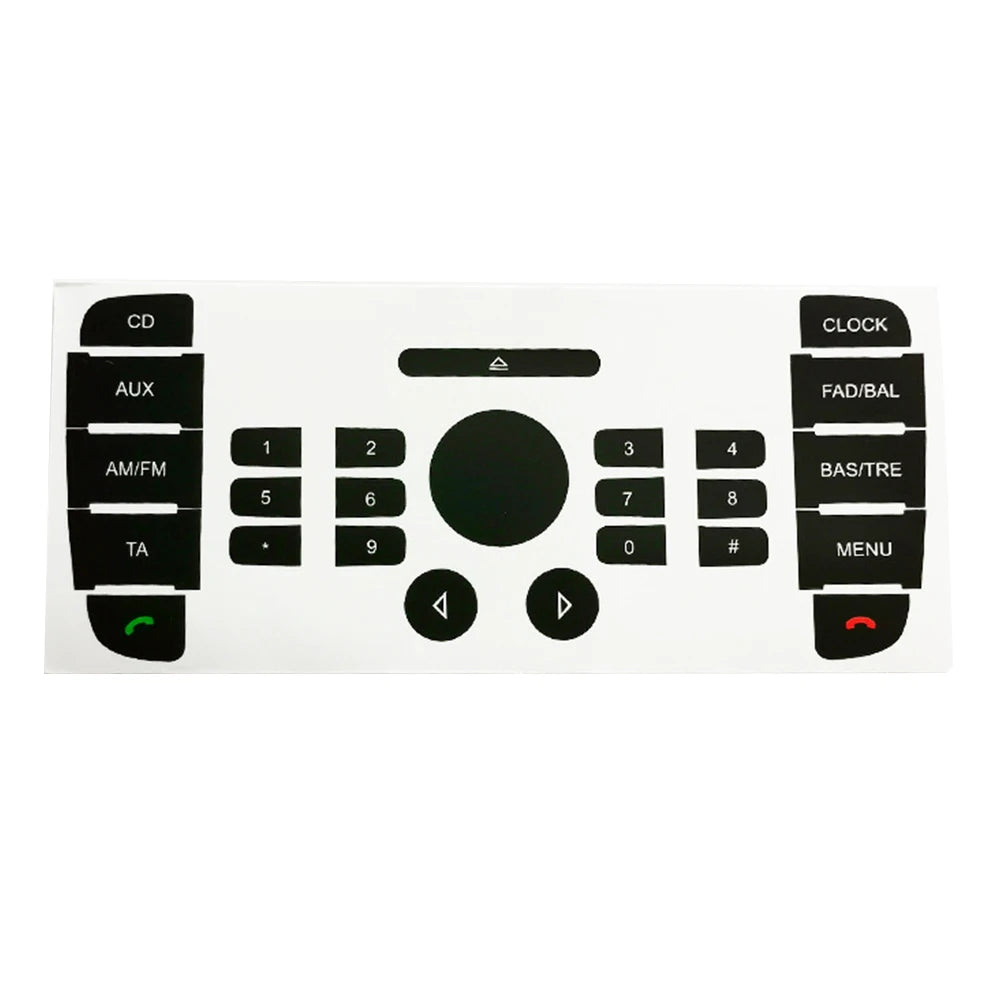 Set Of Auto Car Button Repair Stickers For 6000 CD Radio On For Ford For Mondeo Audio Button Replacement Decals Stickers