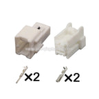 2PIN 2.2mm Series Male Female Unsealed Connector Car Door Horn Steering Wheel Heating Harness Plug 6098-6961 6098-6942