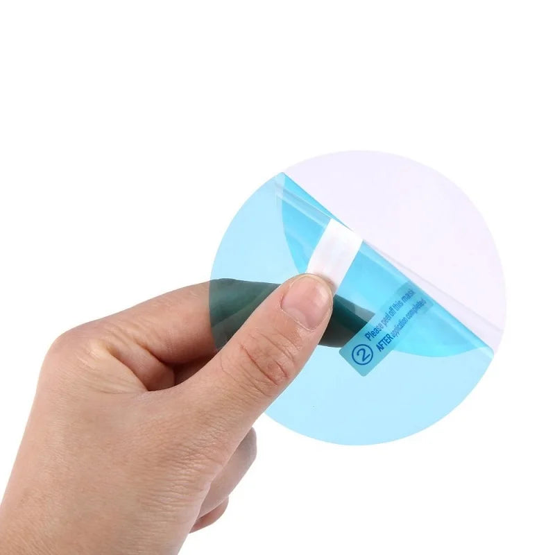 6/2 Pieces Car Rearview Mirror Sticker Rain-proof Waterproof Anti-fog Film Round square Universal Motocycle Anti-reflective Film