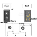 1X 6pin  12-24v Car Electric Window  Switch Button Cover Auto Power Controller  For  Toggle Switch Auto Replacement  Part Switch