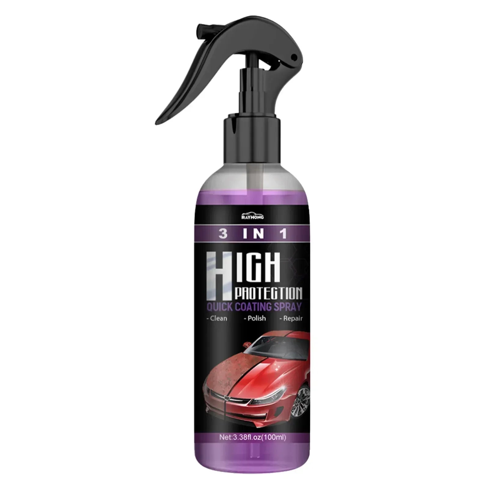 3 In 1 Auto Nano Ceramic Coating 100ml Car Paint Scratch Repair Remover Nano Spray Glass Hydrophobic Coating Paint Care Amagi