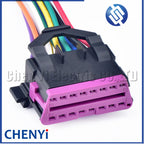 16 Pin Auto Connector Wire Harness Plug Housing 3A0972695A 8D0972695H With 15cm wires For OBD OBD2 Diagnostic