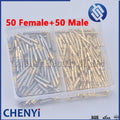 50/100 Pcs Deutsch DTM 1.0mm Series Female male Pin 0460-202-2031 0462-201-2031 Gold Plated Stainless Steel Crimp Solid Terminal