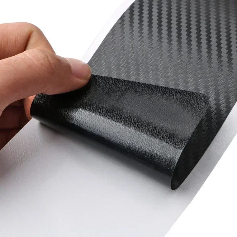 90cm Car Rear Trunk Guard Plate Sticker 3D Carbon Fiber Film Rear Bumper Trim Anti-Kicked Scratch Protection Sticker Strip Amagi