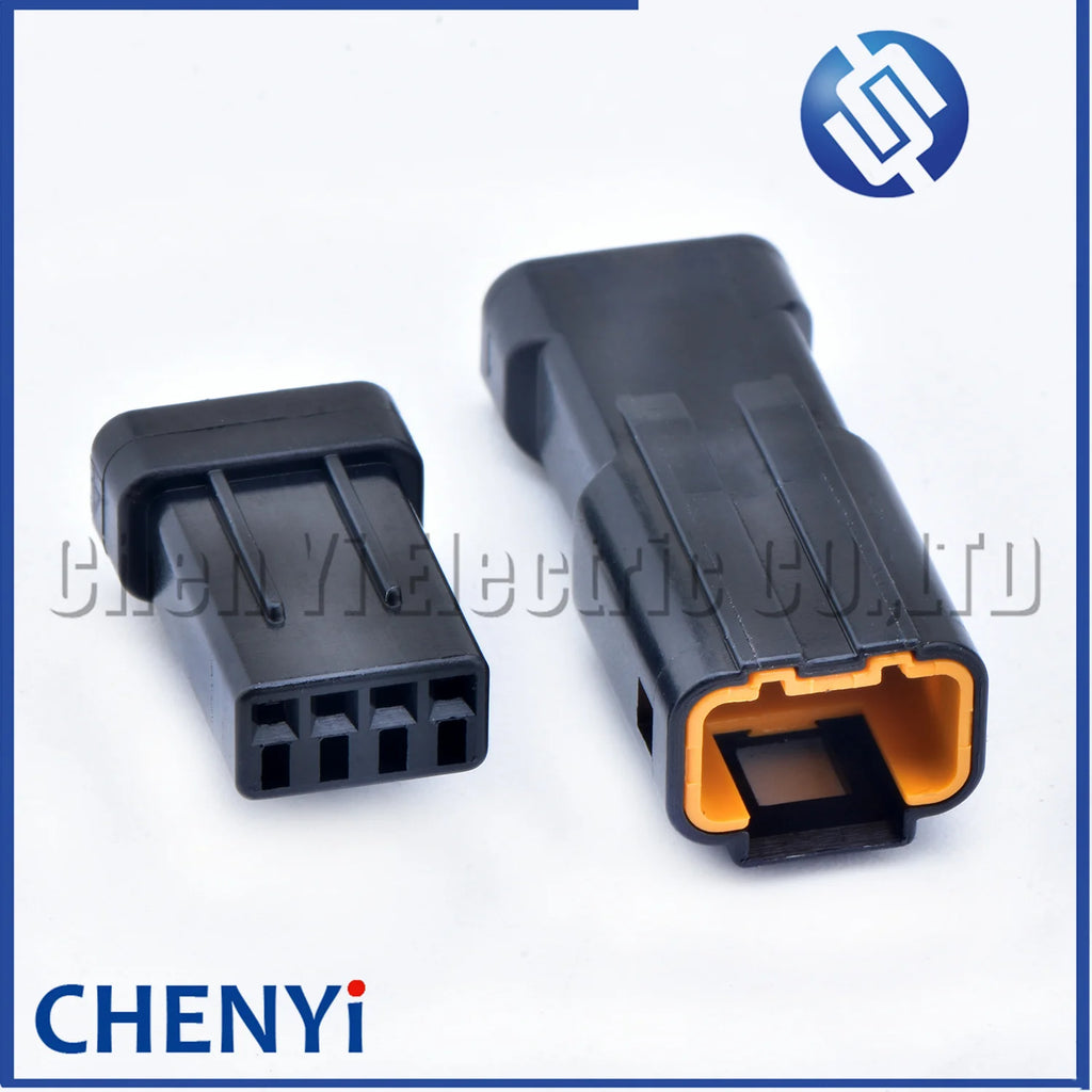 5 sets black 4 Pin JWPF type Male or Female Automotive Waterproof Cable Connector Butt Plug 04R-JWPF-VSLE-S 04T-JWPF-VSLE-S