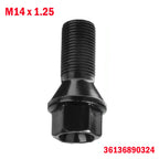 36136890324 For BMW Wheel Nut Stud Bolt tire screws M14 X 1.25 Black F25 X3 E70 X5 Hub bolt rod
