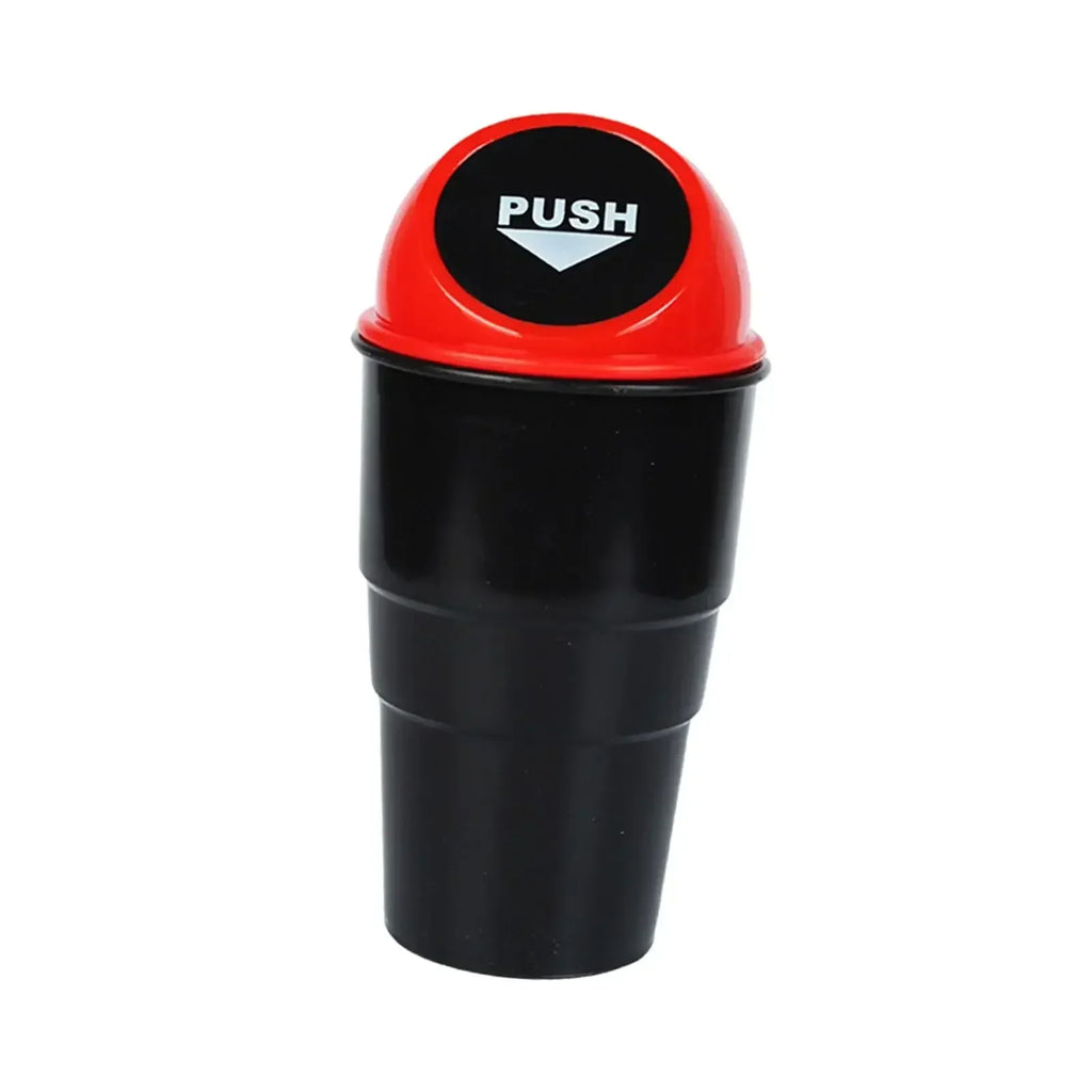 Round Car Trash Can with Lid, Car Garbage Box Car Door Trash Can Fashionable and Creative Water Cup Holder, Storage Bucket Amagi