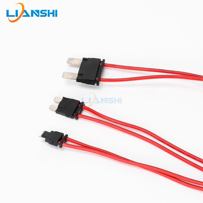 Dual-wire power supply, car ACC power supply extension cord, fuse box, mini small and medium sizes, 15A free