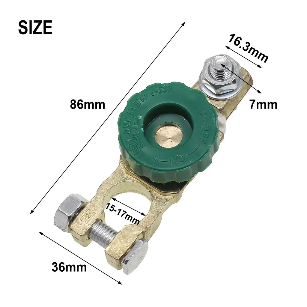 Auto Battery Terminals Quick Disconnect Isolator Cut Off Switch Auto Cables Connectors Wire Fits Standard Negative Terminal