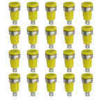 20PCS 4mm Banana Socket 32A Panel Mount Female Connectors, Insulated Safety Binding Post Jacks, 5 Colors for DIY Projects