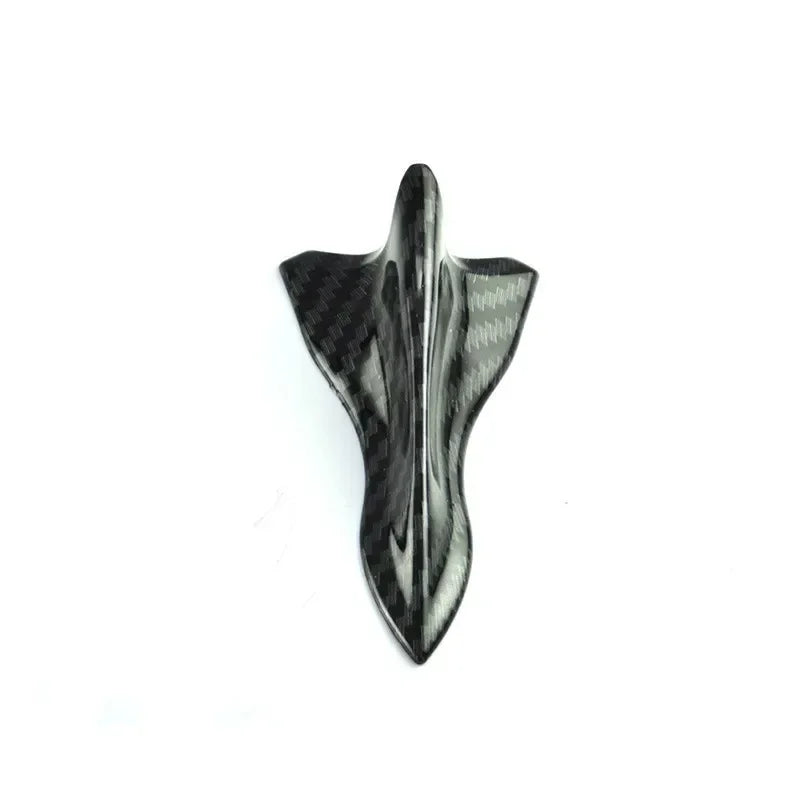 10pcs Car Exterior Trim Items Roof Tail Black Shark Fin General Purpose Pointed Carbon Fiber Bumper Modification Kit Wind Knife