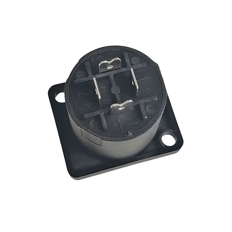 4/10/20PCS 4-Pin Neutrik Style Square Panel Mount Socket, Compact Locking Audio Connector for Power Amplifier and Stage Rack