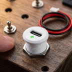1-5pcs 2-Pin Type-C Connector with Female Socket Fast Charging Jack Waterproof USB Charging Port USB-C Charger Plug and Socket