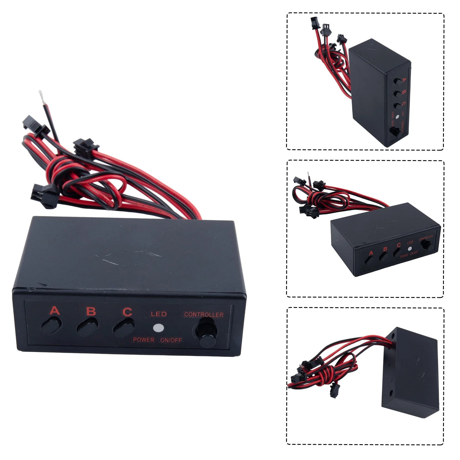 Auto 4 Ways LED Strobe Flash Light Lamp Flasher Flashing Controller Box 12V Car Accessories Controller Switch