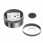 Embedded Hidden Ground Plug Flush Design Stainless Steel Compressive Anti-Rust Anti-Corrosion Home Office Indoor Socket Outlet