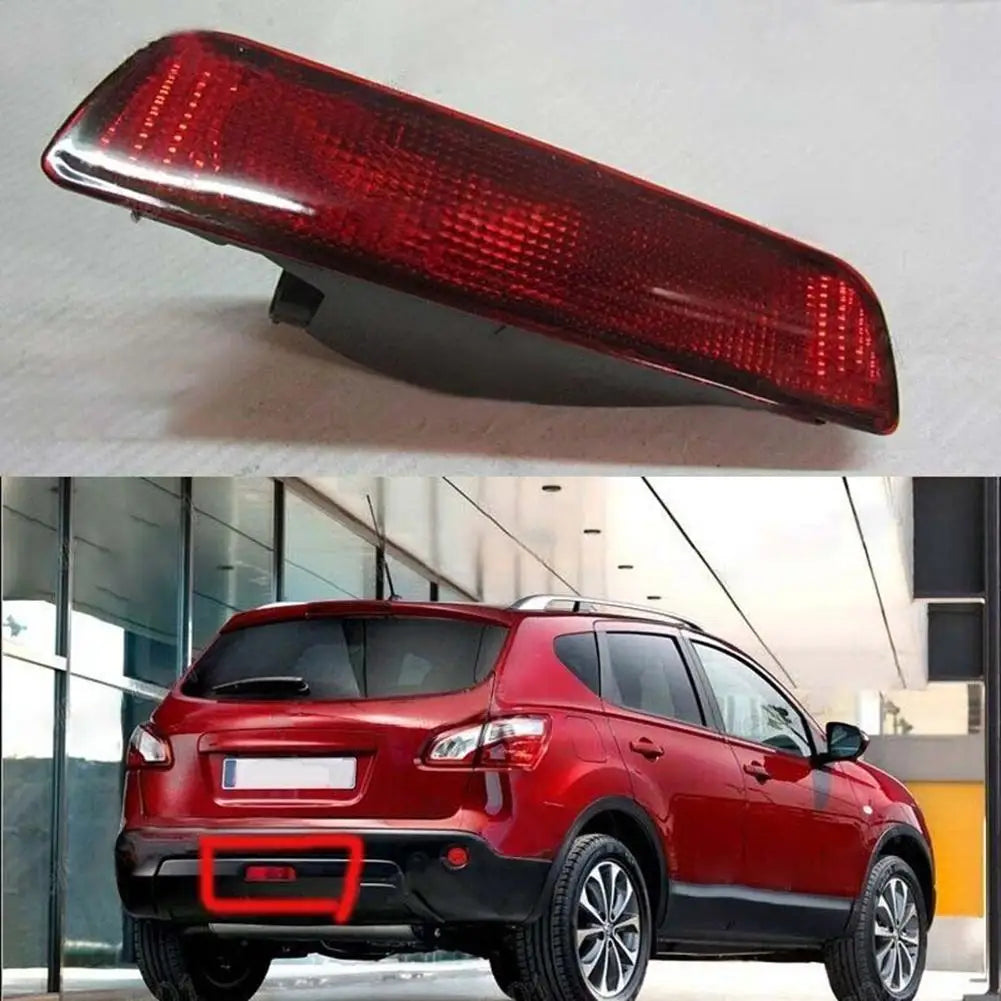 Car Red Lens Rear Bumper Fog Light Tail Lamp Fit For Nissan Qashqai 2007-2013 Car Brake Reflector Lights Car Accessories