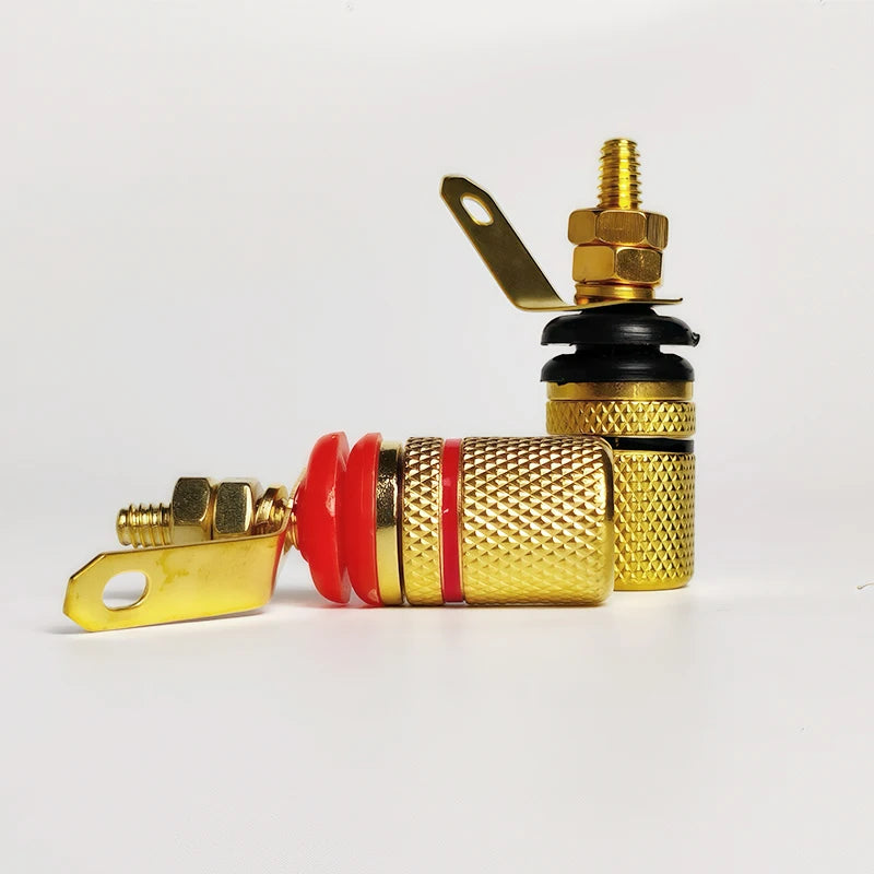 10/20/40PCS 307-Type Gold-Plated Binding Posts, 4mm Banana Sockets for Speaker & Amplifier Panel Mount, High-Current Terminals