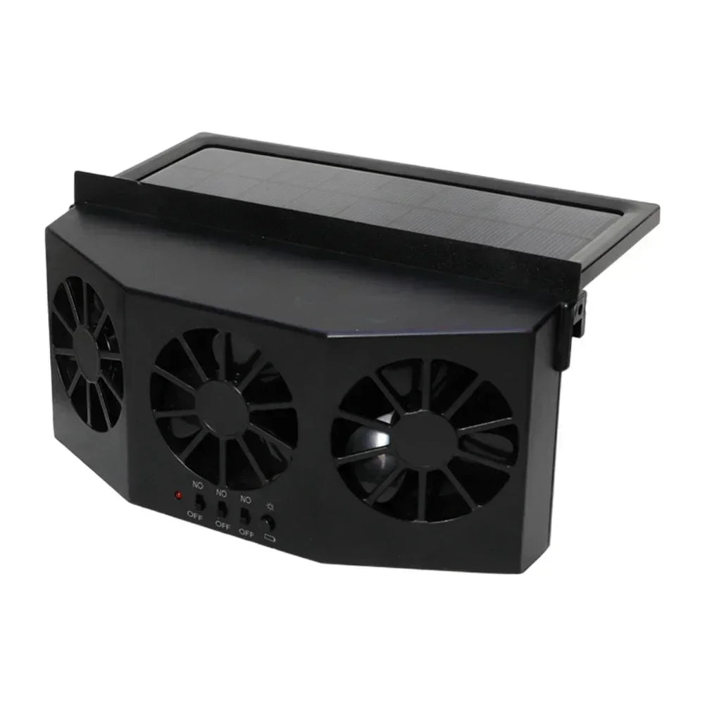 Car Exhaust Fan USB Rechargeable/solar Air Circulation Cooling Heat Dissipation High Wind Power 2/3 Head Ventilation Fan Amagi