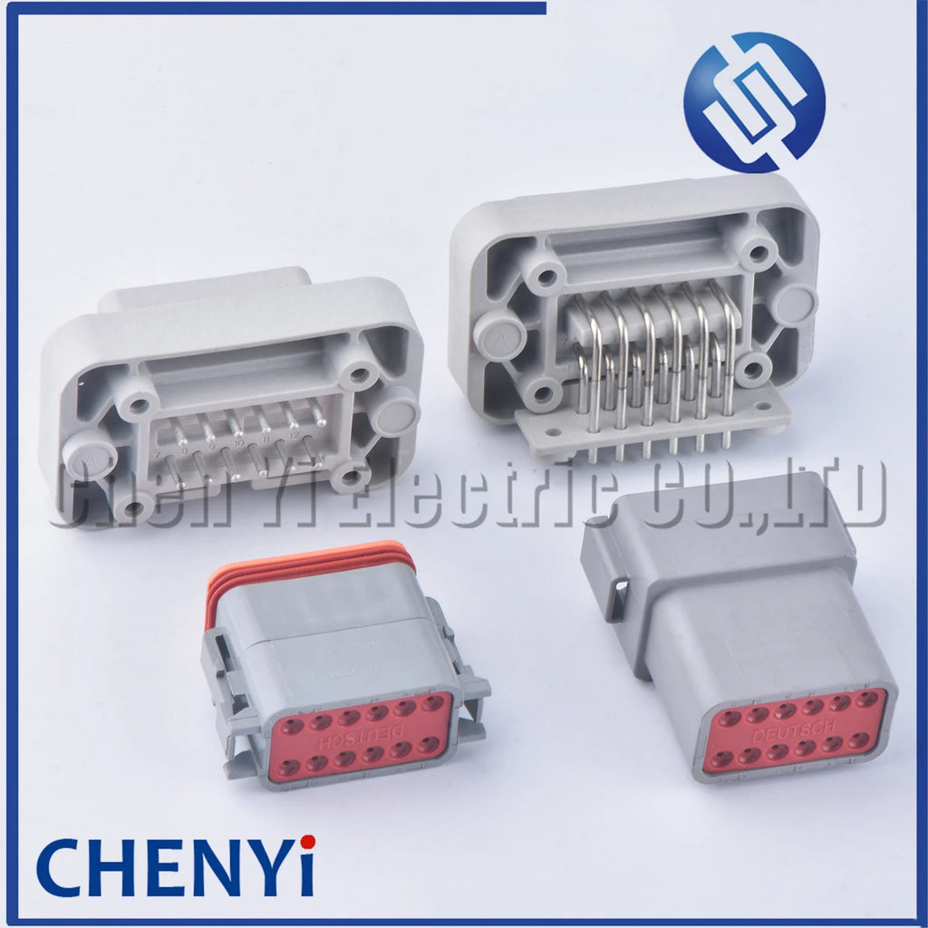 12 Pin Deutch IPD DT Connector DT15-12PA DT13-12PA PBC Straight Needle bender Seat solder panel end socket DT06-12S DT04-12P