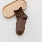 Socks Women's Mid-tude Autumn Fashion Ins Wooden Ear Socks Japanese Pile Pile Socks Preppy Sweet Socks For Women Amagi