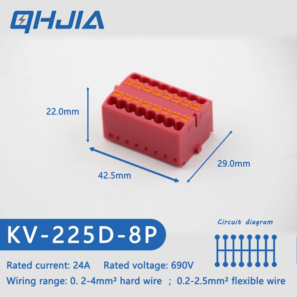 Fast Wiring Mini Rail-Type Quick Junction Box | 1-In-Multi-Out Plug-in Terminal Wire Connector for Easy Electrical Connection