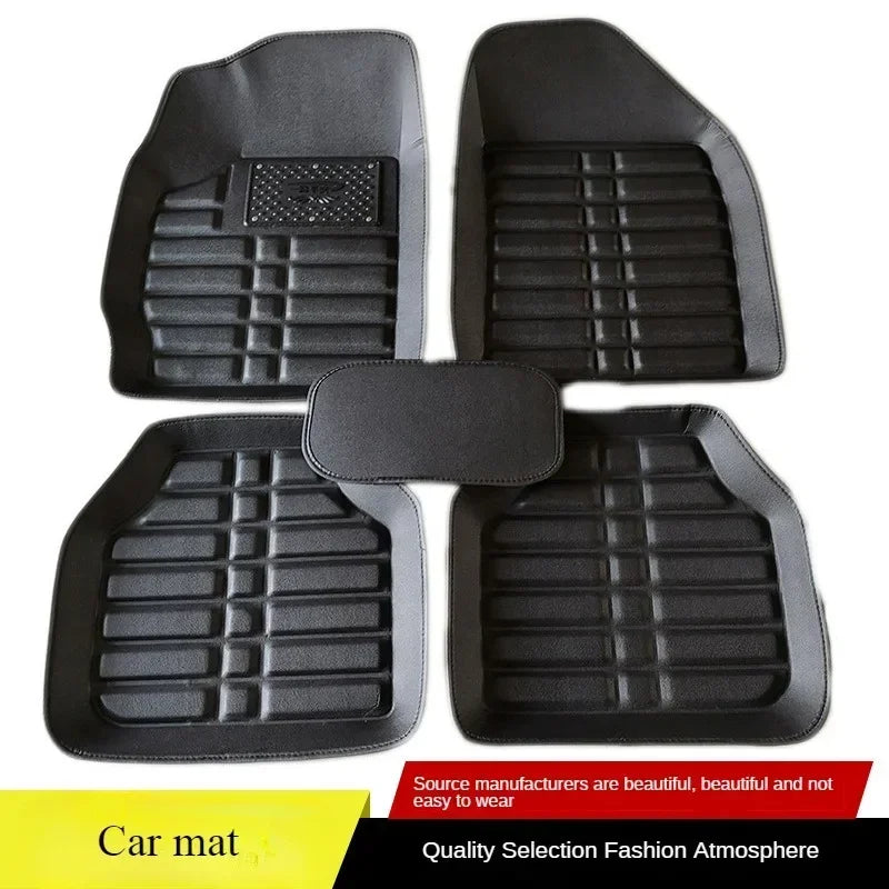 NEW Luxury Leather Car Floor Mats For Universality Foot Coche Accessories Carpets Waterproof Anti Dirty Amagi