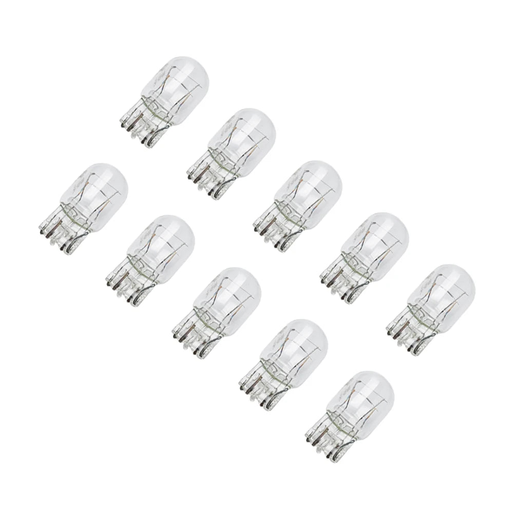 10 Pcs 5/21W Clear Glass Turn Signal Stop Brake Tail Light Bulbs LED Turn Singal Light Reverse Brake Backup Lamp Tail Light