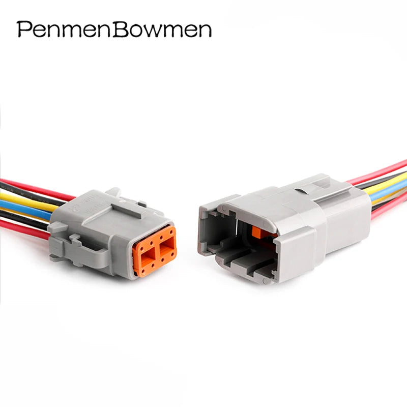 1 Set 2 3 4 6 8 12 Pin Deutsch DTM Car Electrical Cable Connectors Female Male DTM06 2 3 4 6 8 12S DTM04 Plug Wire Harness