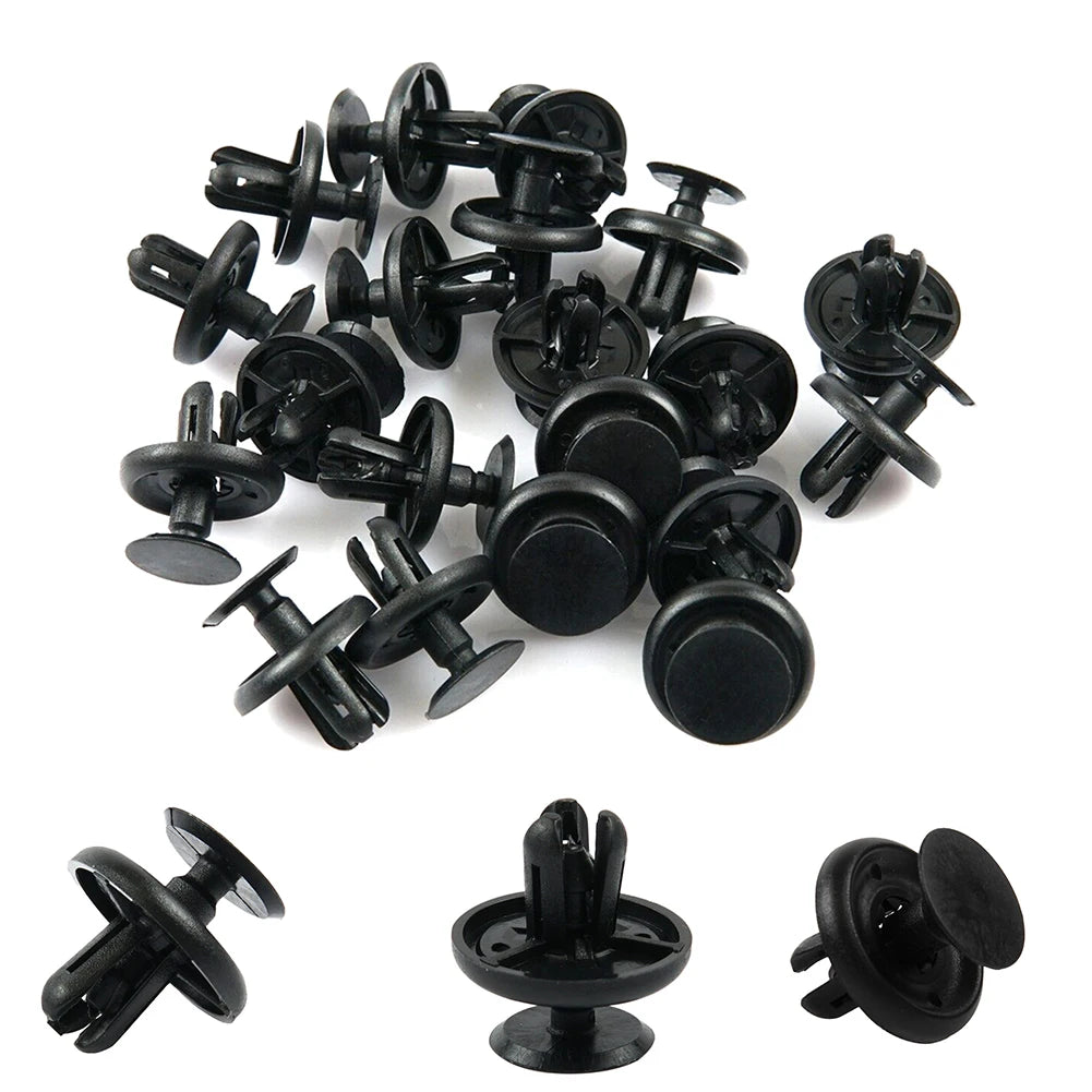 25Pcs Plastic Push Clips Hood Engine Under Cover For LEXUS ES300 ES350 For RAV4 Car Hood Engine Under Cover Interior Push Clips