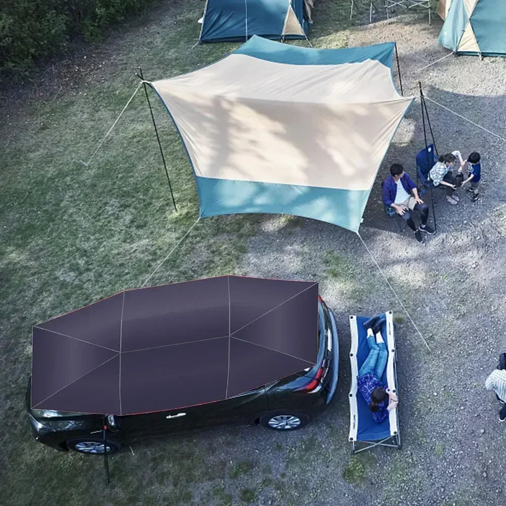 Super Large Car Sunshade Umbrella Fully Automatic Folding Roof Summer Sunscreen Shed Remote Control Portable Canopy Cover Amagi