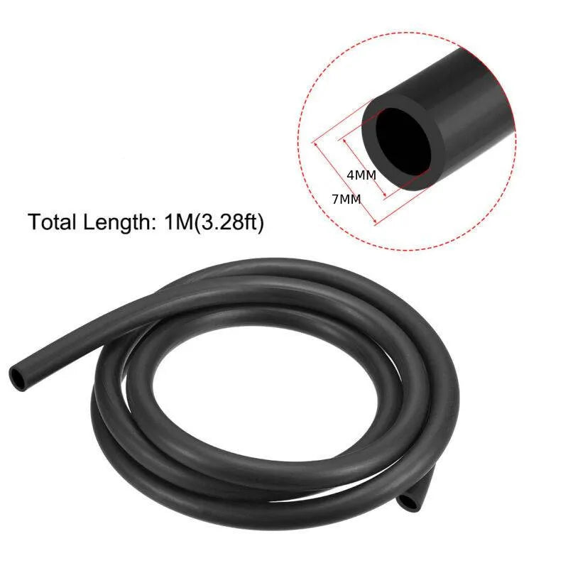 1 Pc 1M Black Car Fuel Line Hose Engine Pipe NBR 5mm ID 8mm OD Diesel Petrol Water Hose Engine Pipe Car Engines Accessories