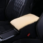 Imitation Rabbit Plush Car Armrest Box Mat Interior Center Armrest Box Cover Handhold Cover Mat Protection Mat Accessories Tools