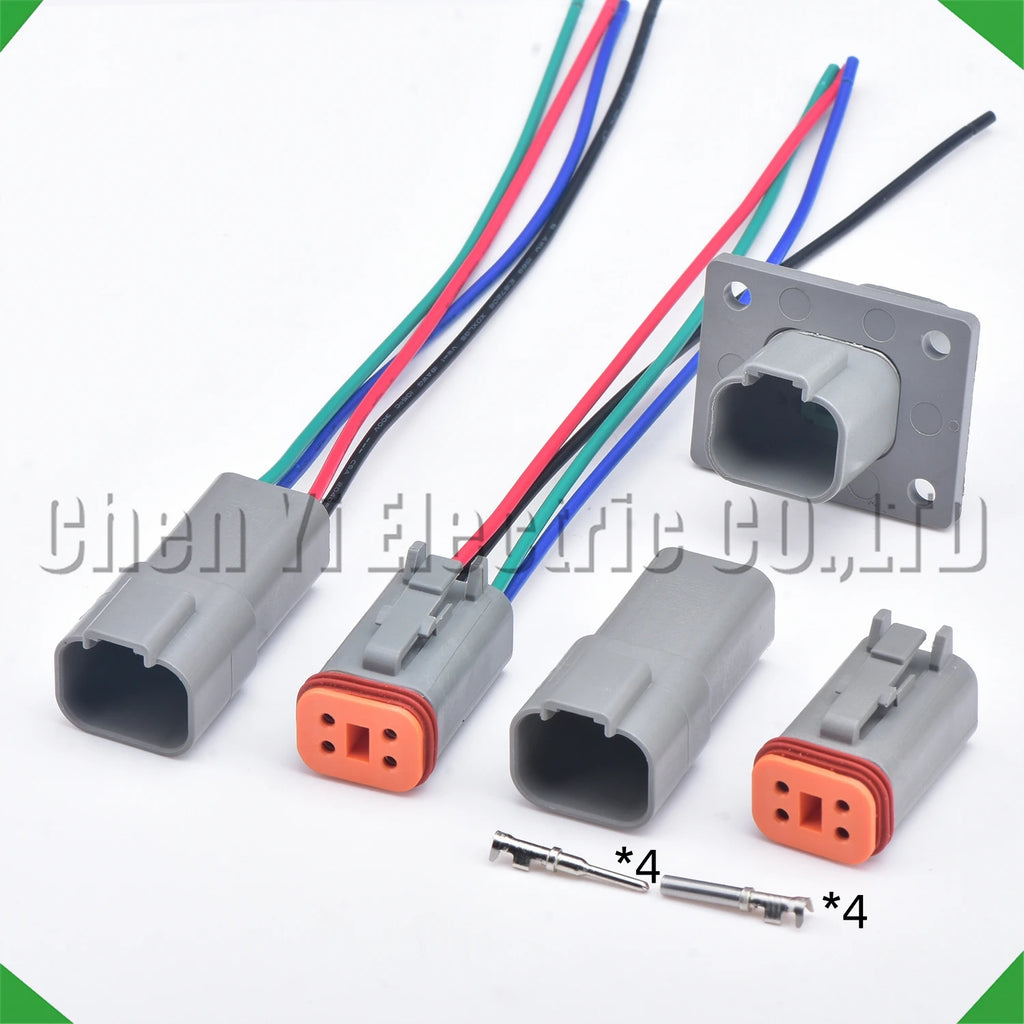 4-Pin Wire Harness female Waterproof Connector Automotive Electrical Harness pigtail