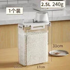 Household Rice Bucket, Insect Proof Sealed Storage Tank, Miscellaneous Grain Storage Box, Transparent Tape Measuring Cup Amagi
