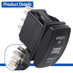 1 PC Winch IN OUT  Switch LED Rocker UTV Truck Boat 7 Pin  Switch Boat-shaped Switch For  Car Marine Truck Camper  Accessorie