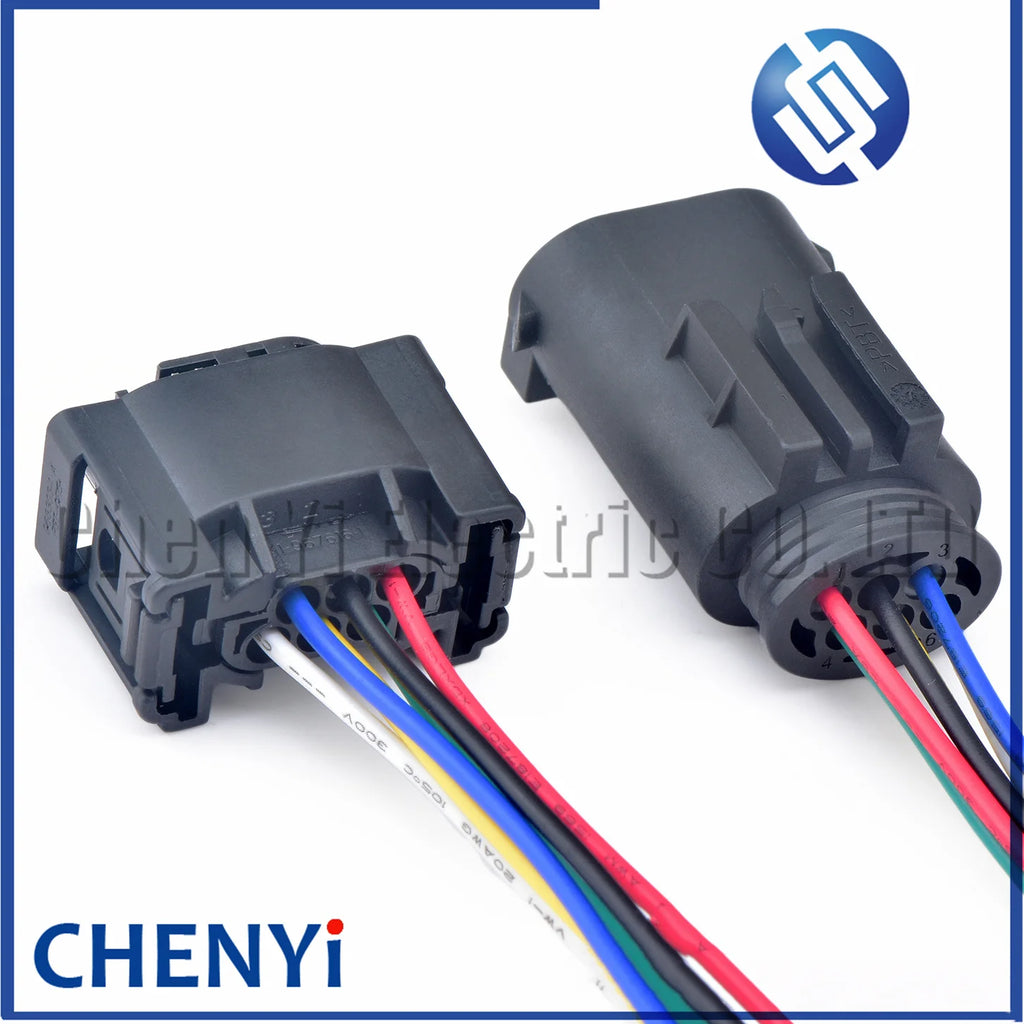 6 Pin female 0.6 mm car Accelerator Pedal Connector plug pigtail 1-967616-1 7M0973119 For Throttle Valve Sensor with wire