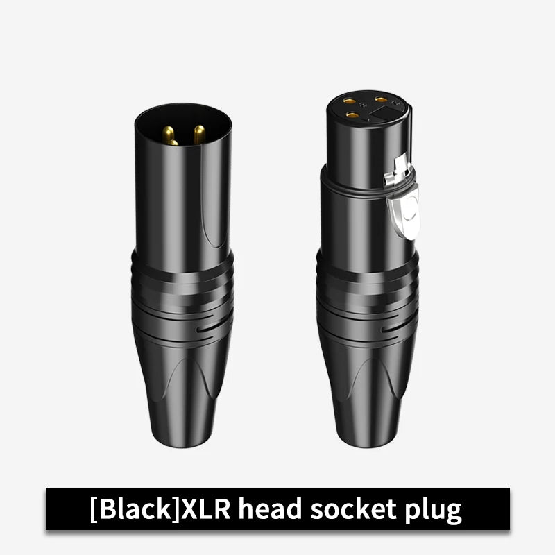 10 Set 3Pin XLR Color Head Pure Copper Pin Male and Female Audio Microphone Connector Canon Welding Plug Socket