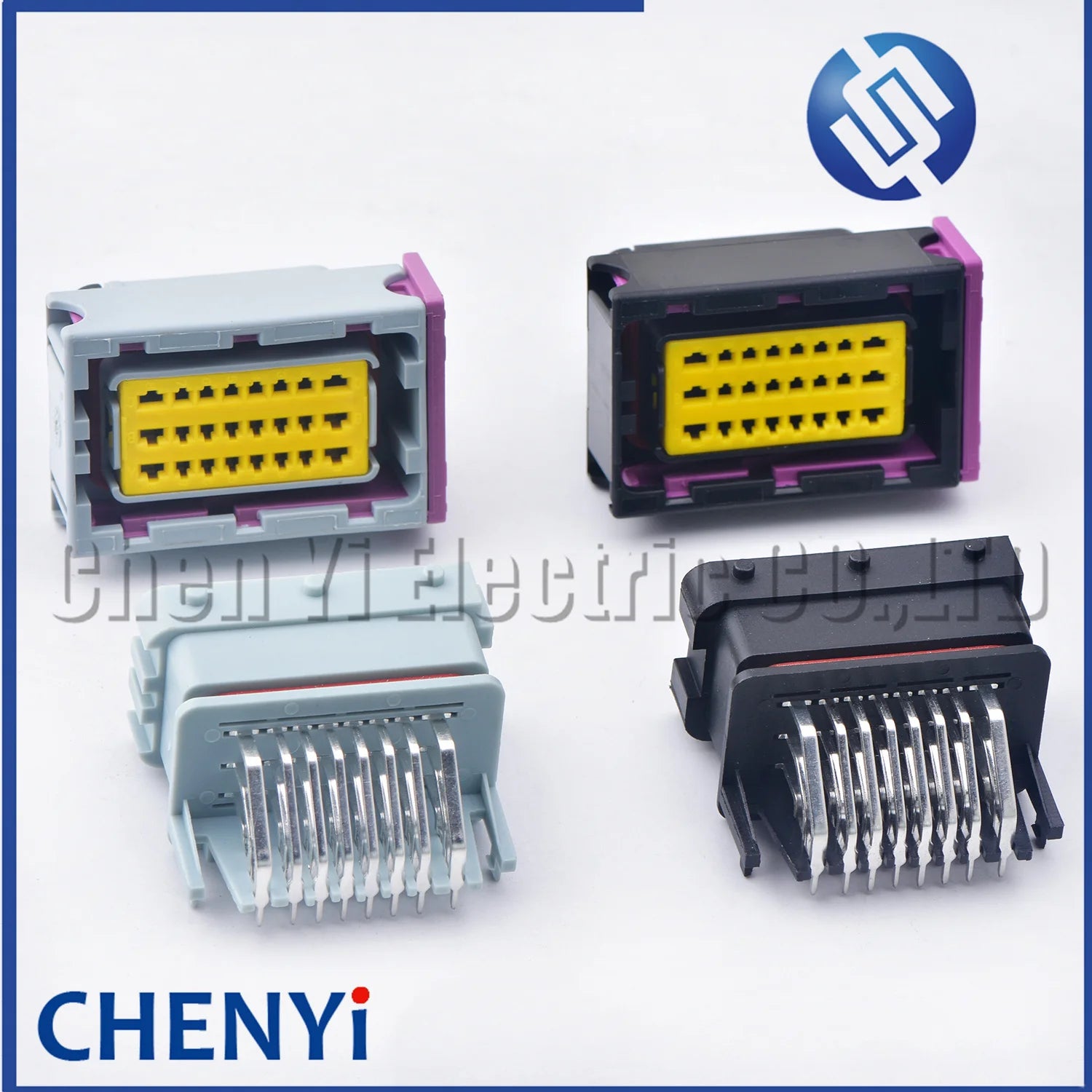 24Pin/48Pin ECU shell Aluminum PCB Box with auto connector plug car on-board controller panel circuit board connectors with Pin