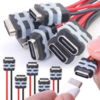 2Pin Waterproof USB C Female Socket Panel Mount Connector for Auto Smart Devices Household Appliances Medical Equipment  5/1pcs
