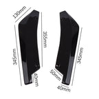 1Pair Carbon Fiber Winglets Side Skirt Extension Car Front Rear Bumper Strip Lip Spoiler Diffuser Splitter Scratch Protector
