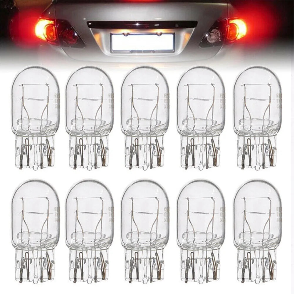 10 Pcs 5/21W Clear Glass Turn Signal Stop Brake Tail Light Bulbs LED Turn Singal Light Reverse Brake Backup Lamp Tail Light