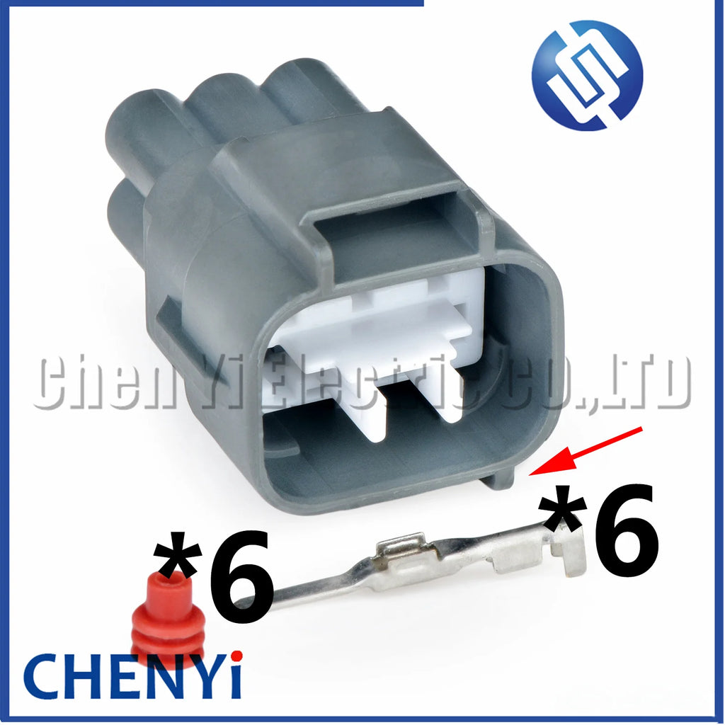 6 Pin Car headlamp harness plug Accelerator Throttle Pedal Connector MG641107-5 90980-11034 7282-7064-40 7283-7064-40 For Toyota
