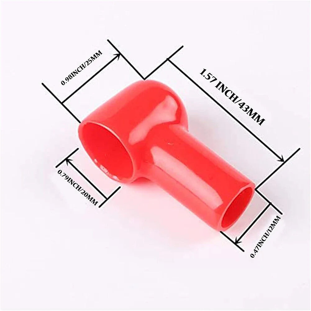 20Pcs Battery Terminal Cover Boots Insulating Protective Lug Cap Car Battery Cathode Positive Terminal Cover Ship Insulation