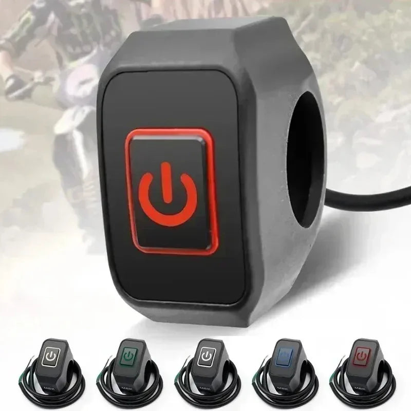 Motorcycle Modified Switch Waterproof Button with LED Light Headlight Horn Control ON OFF Buttton Handlebar Mount Accessories