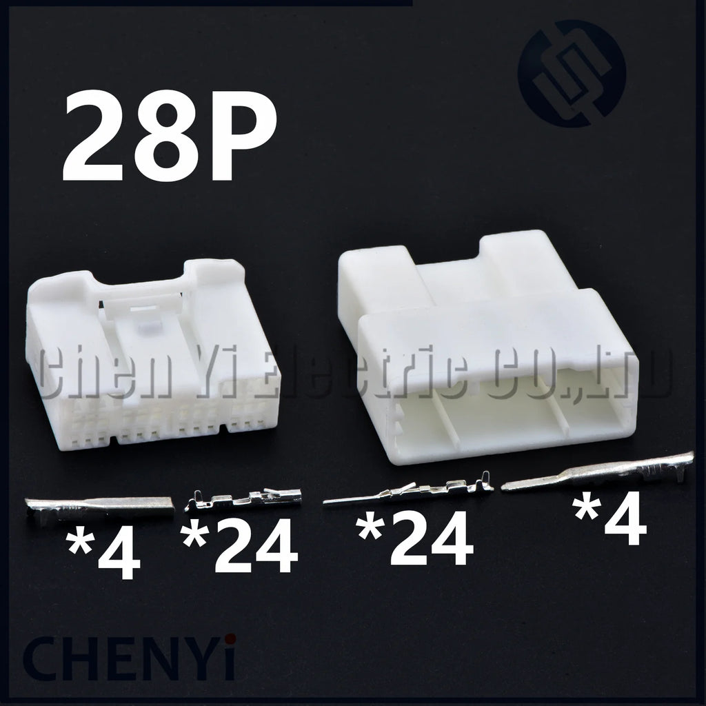 28 Pin Automobile Connector Car CD player host Radio navigation Power plug 90980-12908 with Pin For Toyota Corolla Sienna Camry