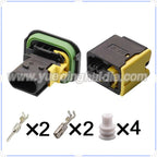 2Pin Connector Waterproof 3.5mm Male Female Connectors Terminal Wire Harness Plug Socket AC Assembly 1-1418483-1 1-1703841-1